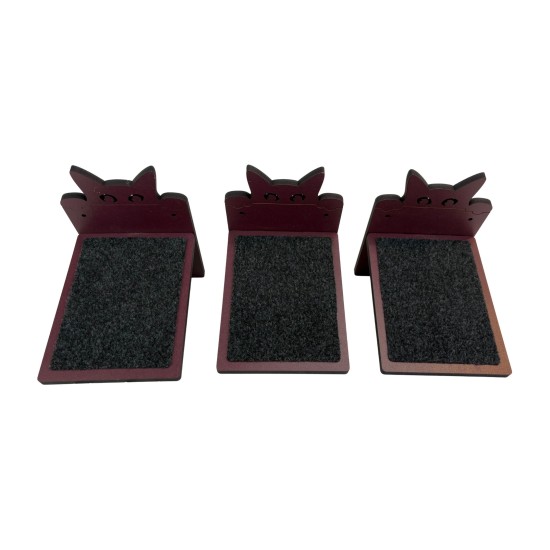 Hand Painted and Natural Cat Small shelves pack of 3