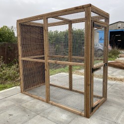 6ft x 3ft Small Animal Run with a fully boarded back 16G Cats Dog Chickens Rabbits