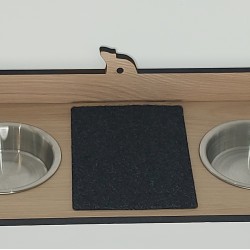Wall Mounted Large Shelf With Feeding Bowl for cats