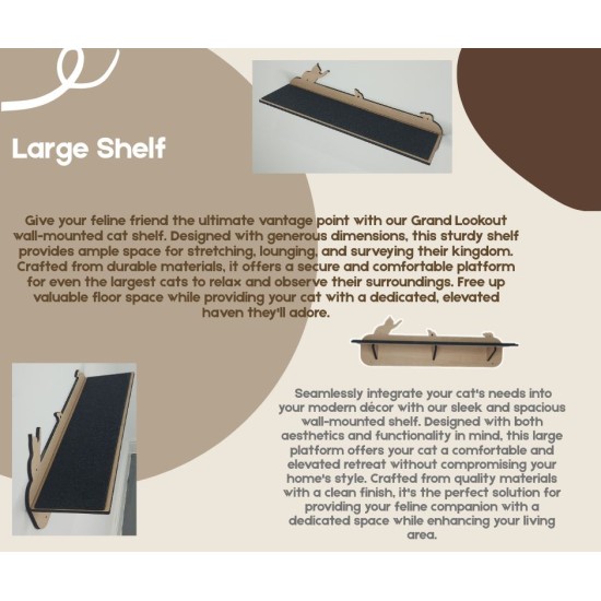 Wall Mounted Large Shelf for cats