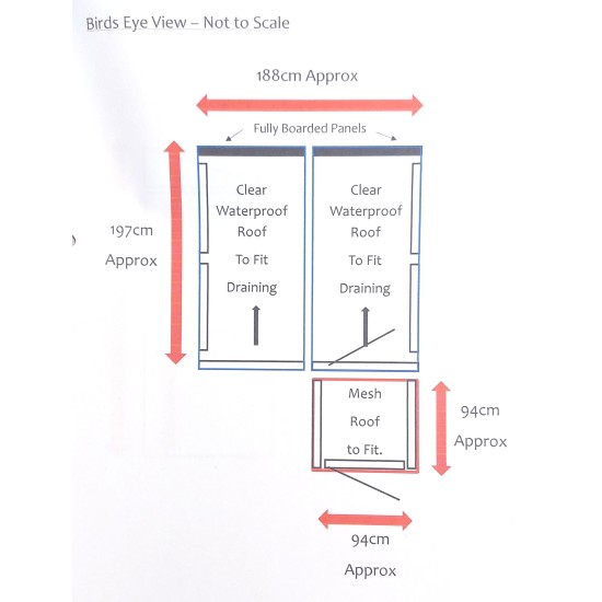 6ft x 6ft  Freestanding Catio with security door 16G 1" x 1" wire mesh