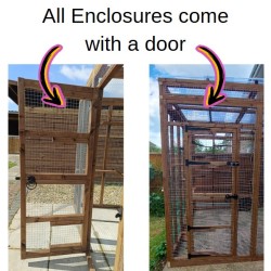 Whisker Porch – 6ft x 4ft x 9ft high - Lean-To Cat Run with Tall Roof