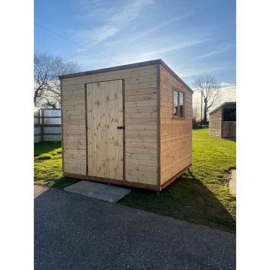  8ft x 8ft Wooden Pent Heavy Duty Shed