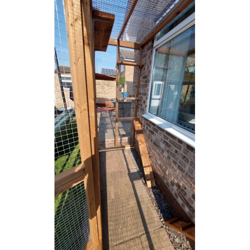 The Purr-side Pavilion – 8ft x 4ft 3-Sided Lean-To Catio