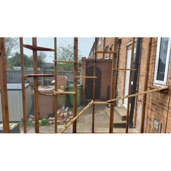 The Highrise Hideaway – 9ft x 9ft Outdoor Cat Retreat  for Curious Kitties