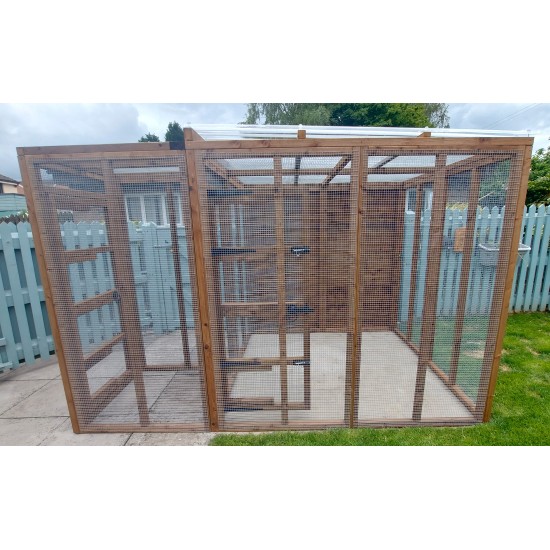 6ft x 6ft  Freestanding Catio with security door 16G 1" x 1" wire mesh