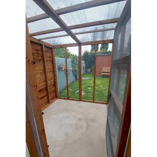 6ft x 6ft  Freestanding Catio with security door 16G 1" x 1" wire mesh