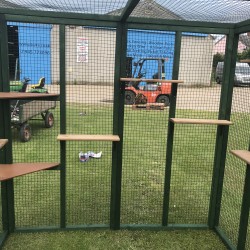 Green PVC Cat Catio Play Pen 6ft x 9ft 