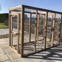 Free Standing  6x4 Cat Run – Freestanding Frame with Optional Shelves & Roof 😻🐾🐈