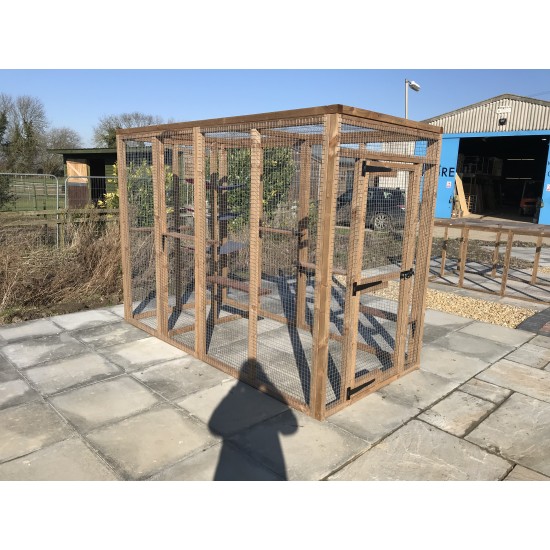 Free Standing  6x4 Cat Run – Freestanding Frame with Optional Shelves & Roof 😻🐾🐈