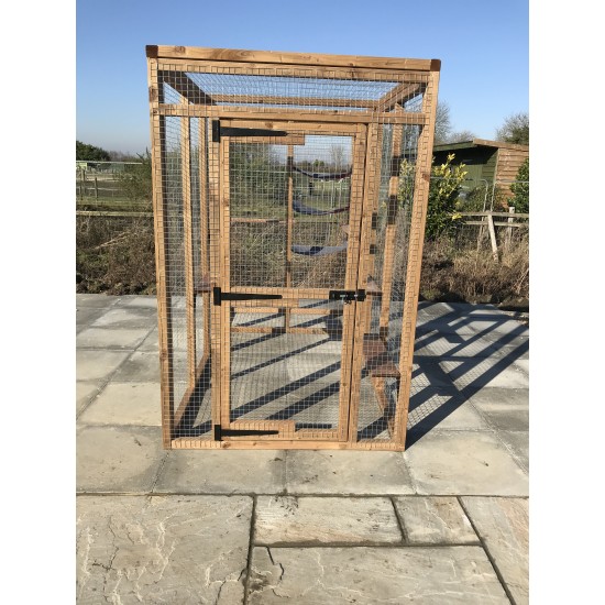 Free Standing  6x4 Cat Run – Freestanding Frame with Optional Shelves & Roof 😻🐾🐈