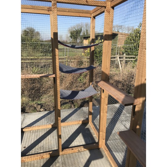 Free Standing  6x4 Cat Run – Freestanding Frame with Optional Shelves & Roof 😻🐾🐈