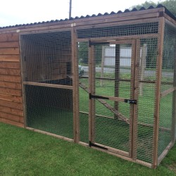 Cat Run with Raised Sleeping Box 6ft x 12ft 