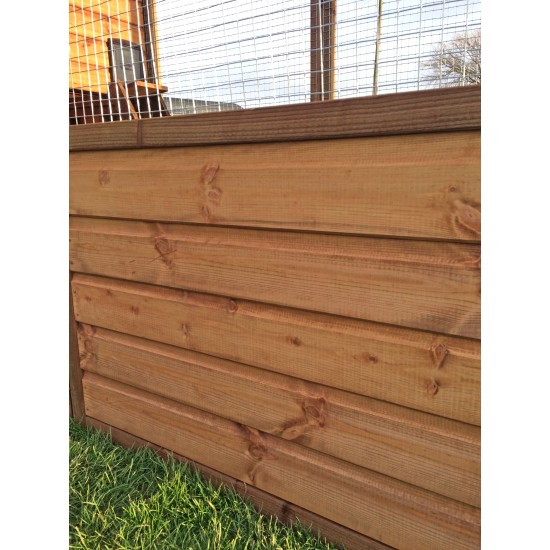 Luxury Cat Run With Raised Sleeping Box 4ft x 8ft