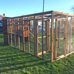 Cat Run With Sleeping box 14ft+ & Internal Safety Door