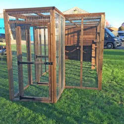 Cat Run With Sleeping box 14ft+ External Safety Door