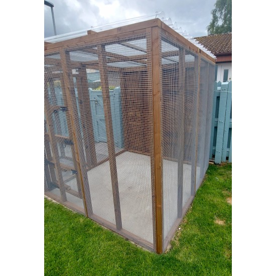 6ft x 6ft  Freestanding Catio with security door 16G 1" x 1" wire mesh
