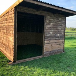 12ft x 12ft Animal  Horse Field Shelter / Stable - Options of Skids, Overhang, Kickboards, Doors & More