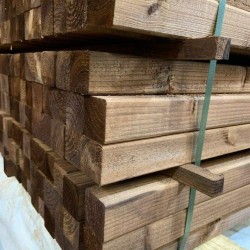  Pressure Treated Brown Timber 2x2 47x50mm Tantalise Wood 1.2m / 1.8m / 2.4m C16 
