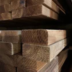  3 x 2 Timber (47 x 75mm) Pack of 4 C16 Eased Edge Tanalised Treated Timber 2.4m 