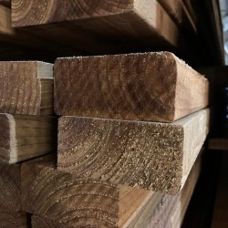 3 x 2 Timber (47 x 75mm) Pack of 4 C16 Eased Edge Tanalised Treated Timber 2.4m 